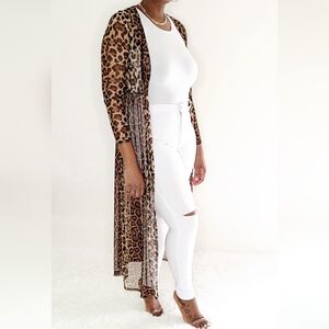 Long Leopard Kimono